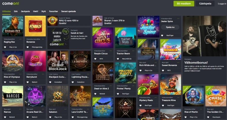 ComeOn är ett av Sveriges populäraste casinon - Casinon online